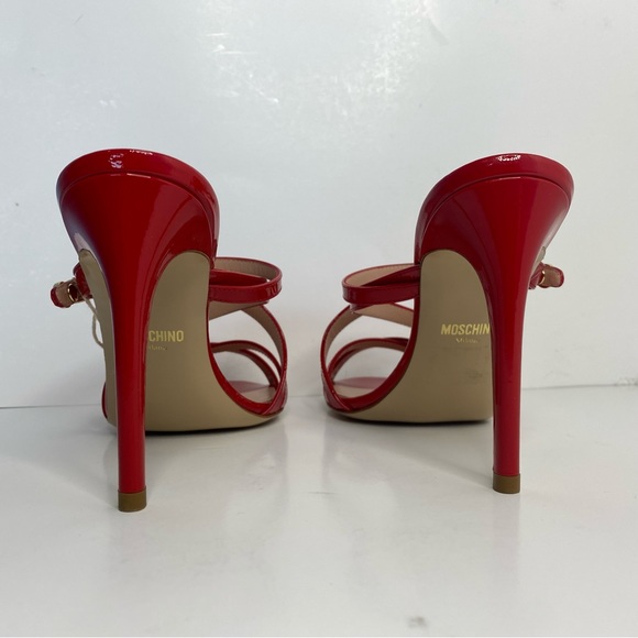 Moschino Red Logo Sandals - Picture 7 of 11